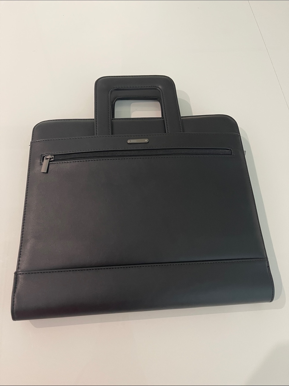 Black Men’s Leather Briefcase Carry Case